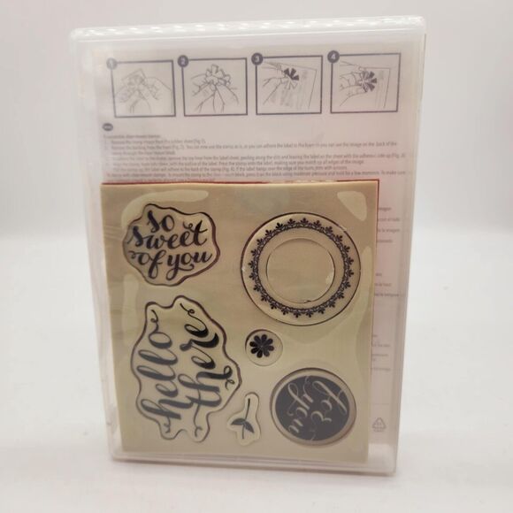 Stampin Up Hello There Cling Stamp Set Unmounted Thinking of You Friend Thanks - Picture 2 of 4